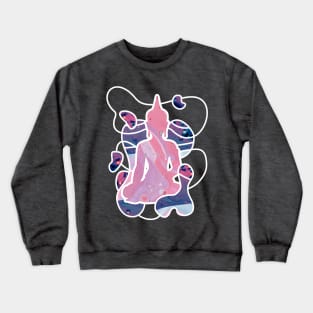 Purple Space Meditation Buddha Crewneck Sweatshirt